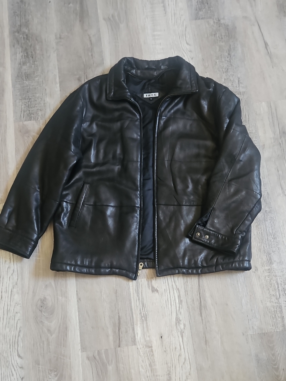 Men's Black Bomber Jacket with Zip Front